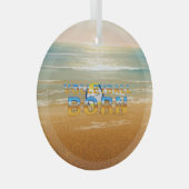 TOP Volleybal Geboren Glas Ornament (Voorkant Rechts)