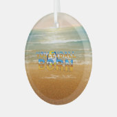 TOP Volleybal Geboren Glas Ornament (Voorkant links)