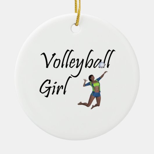 TOP Volleyball Girl Keramisch Ornament (Voorkant)