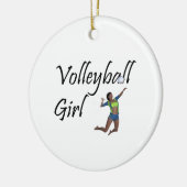 TOP Volleyball Girl Keramisch Ornament (Links)