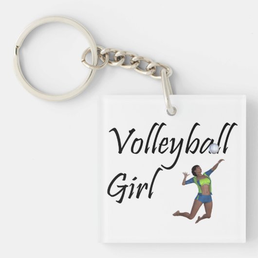 TOP Volleyball Girl Sleutelhanger (Voorkant)