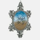 TOP Volleyball Girl Tin Sneeuwvlok Ornament (Links)