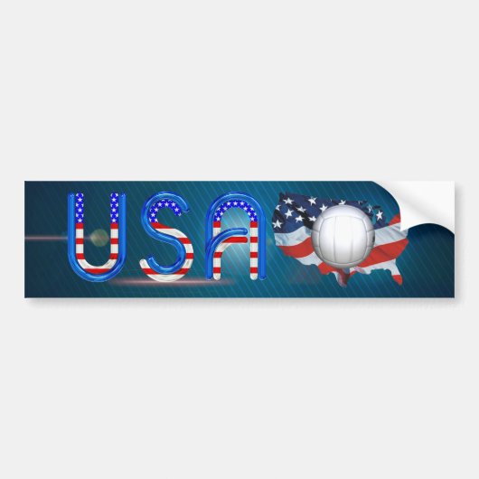 TOP Volleyball in de Verenigde Staten Bumpersticker (Voorkant)