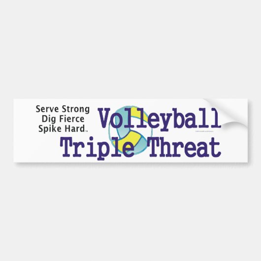 TOP Volleyball Triple Threat Bumpersticker (Voorkant)