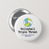 TOP Volleyball Triple Threat Ronde Button 5,7 Cm (Voorkant /achterkant)