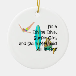 TOP Water Girl Keramisch Ornament