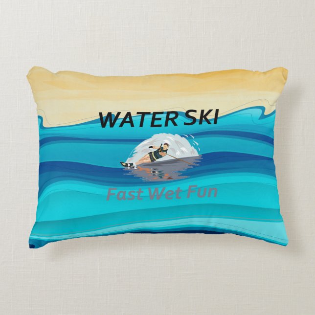 TOP Water Ski Decoratief Kussen (Voorkant)