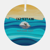 TOP Water Ski Glass Ornament (Achterkant)