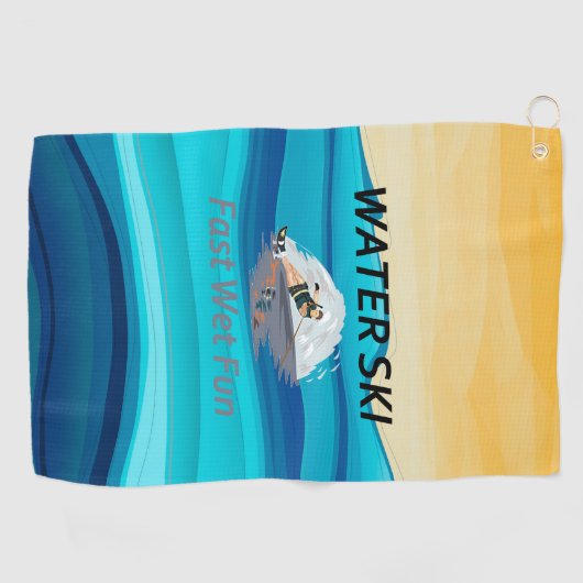 TOP Water Ski Golfhanddoek (Horizontaal)
