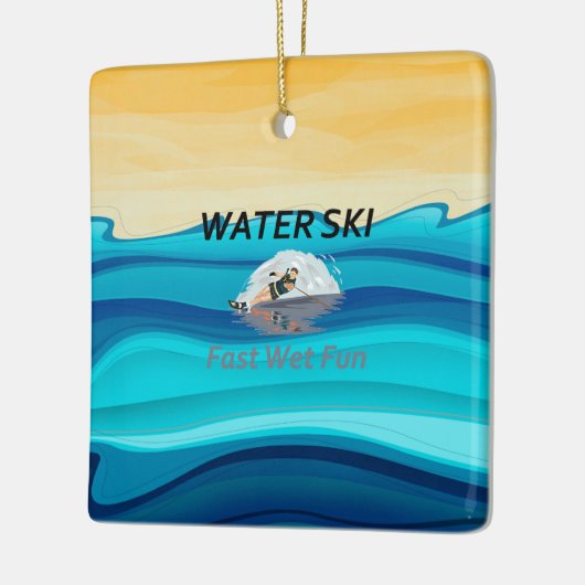 TOP Water Ski Keramisch Ornament (Links)