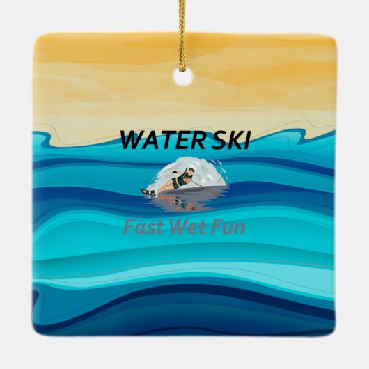 TOP Water Ski Keramisch Ornament (Achterkant)