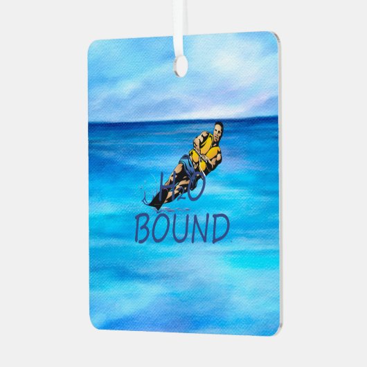 TOP Water Skiing Metal Ornament (Voorkant links)