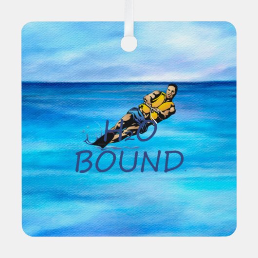 TOP Water Skiing Metal Ornament (Voorkant)