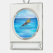 TOP Water Skiing Verzilverd Banner Ornament (Links)