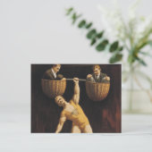TOP Weightlift Old School Briefkaart (Staand voorkant)