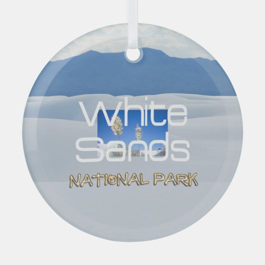 TOP White Sands Glass Ornament (Voorkant)