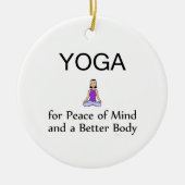 TOP Yoga Slogan Keramisch Ornament (Voorkant)
