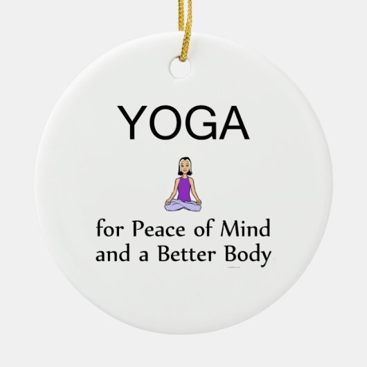 TOP Yoga Slogan Keramisch Ornament (Voorkant)