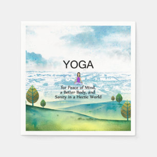 TOP Yoga Slogan Napkins Servet