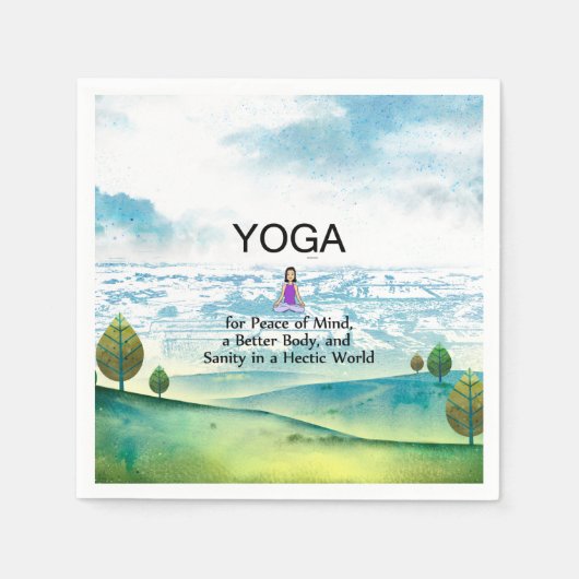 TOP Yoga Slogan Napkins Servet (Voorkant)