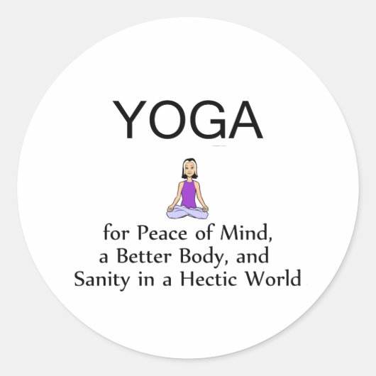 TOP Yoga Slogan Ronde Sticker (Voorkant)