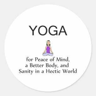 TOP Yoga Slogan Ronde Sticker