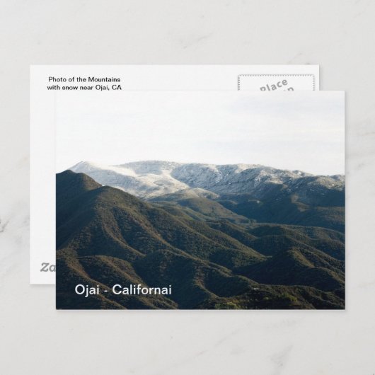 Topa Topa met sneeuw Briefkaart (Voorkant / Achterkant)