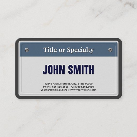 Topaanbieding en Bord autorisatiebewijs Visitekaartje (Voorkant)