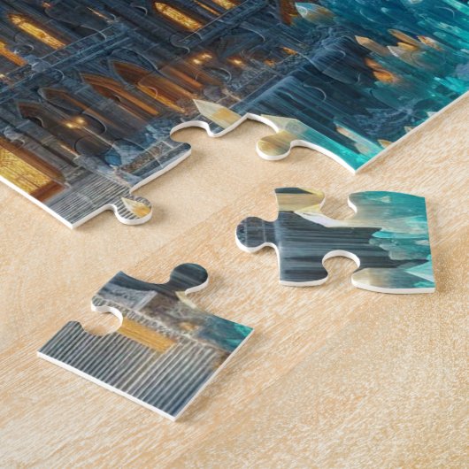 Topaas en Citrine Ice Castle Puzzel Legpuzzel (Zijkant)