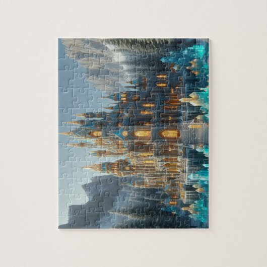 Topaas en Citrine Ice Castle Puzzel Legpuzzel (Verticaal)