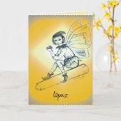 Topaas/het wenskaart van November Kaart (Gele Bloem)