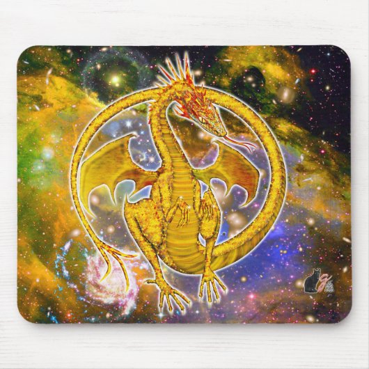 Topaas Kosmische Draak Muismat (Voorkant)