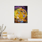 Topaas Kosmische Draak Poster (Keuken)