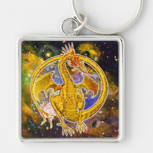 Topaas Kosmische Draak  Sleutelhanger (Voorkant)