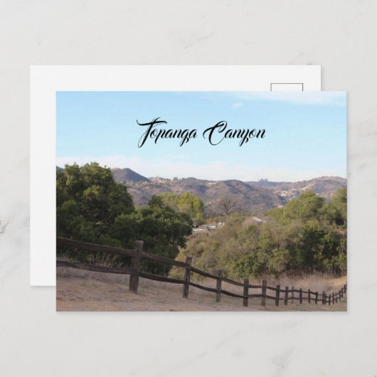 Topanga Canyon Briefkaart Californië Travel Keepsa (Voorkant / Achterkant)