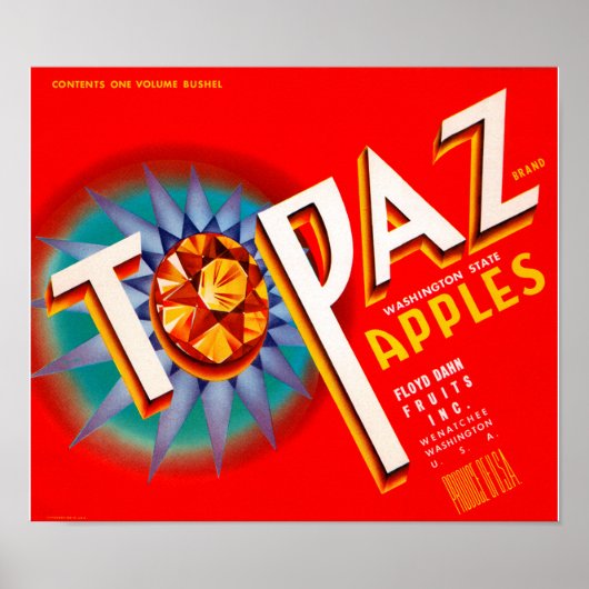 Topaz Apples Poster (Voorkant)