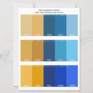 Topaz Aquamarijn Saffier Jewel Tone Bruiloft Kleur