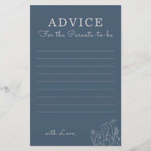 Topaz Blue Wildflower Advies voor ouders (Voorkant)