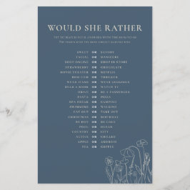 Topaz Blue Wildflower Line Art zou ze liever