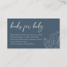 Topaz Blue Wildflower Line Kunstboeken voor Baby