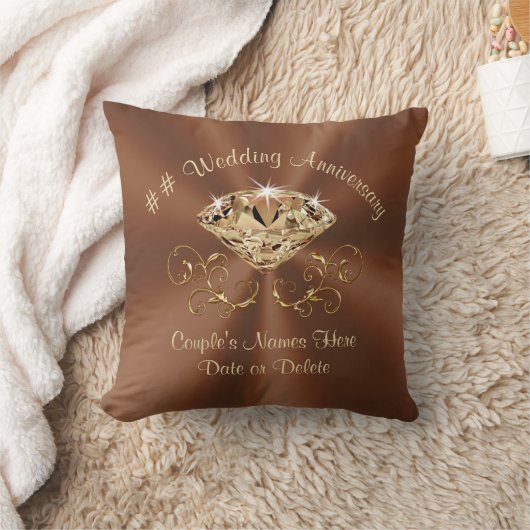 Topaz Copper Wedding Jubileum Gifts per jaar Kussen (Deken)