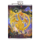 Topaz Cosmic Dragon Heupfles (Voorkant)