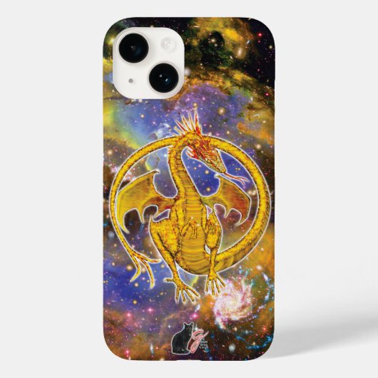 Topaz Cosmic Dragon Hoesje-Gemate iPhone Case (Achterkant)
