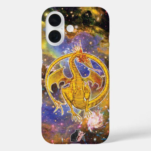 Topaz Cosmic Dragon Hoesje-Gemate iPhone Case (Achterkant)
