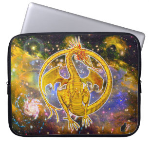 Topaz Cosmic Dragon-laptophoes Laptop Sleeve