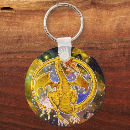 Topaz Cosmic Dragon Sleutelhanger (Achterkant)
