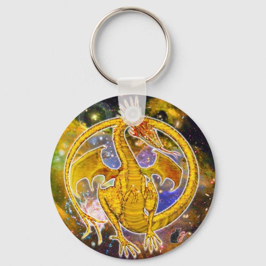 Topaz Cosmic Dragon Sleutelhanger (Achterkant)