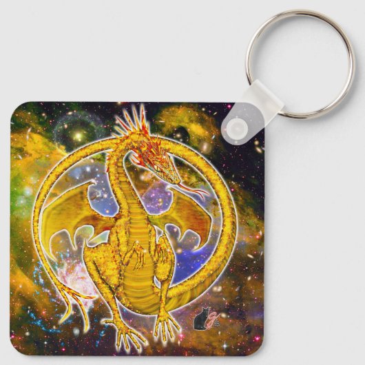 Topaz Cosmic Dragon Sleutelhanger (Achterkant)