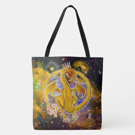 Topaz Cosmic Dragon Tote Bag (Voorkant)