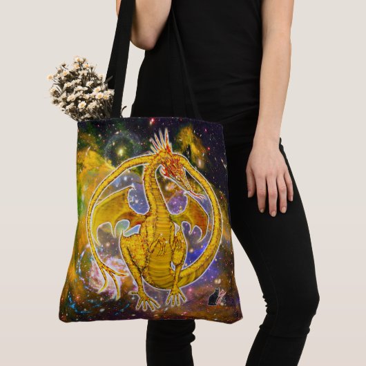 Topaz Cosmic Dragon Tote Bag (Dichtbij)
